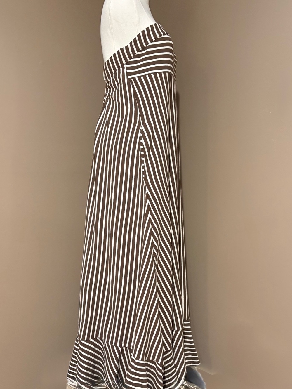 Sadie Striped Midi Dress by free-est at Free People 
Coconut Milk Combo Brown L - Picture 7 of 12